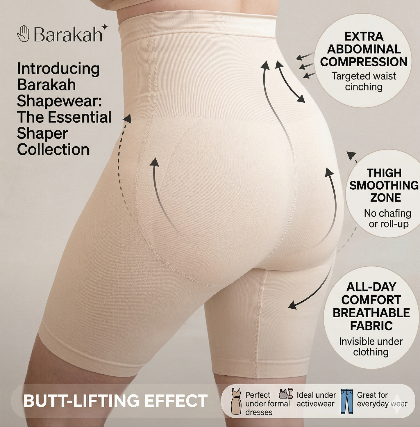 Women's Seamless High-Waist Tummy Control Shorts