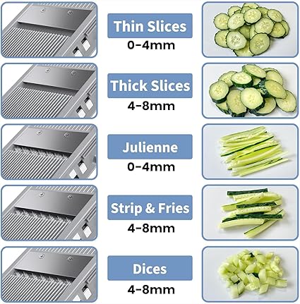 Safe & Adjustable Multi-Function Vegetable Cutter