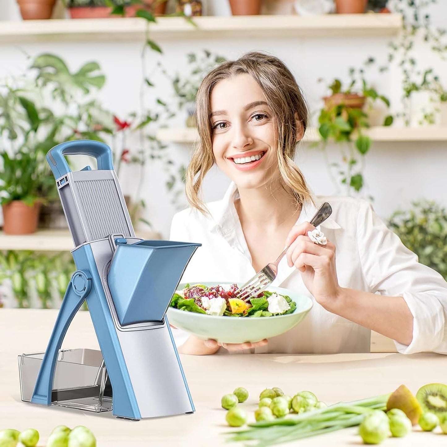 Safe & Adjustable Multi-Function Vegetable Cutter