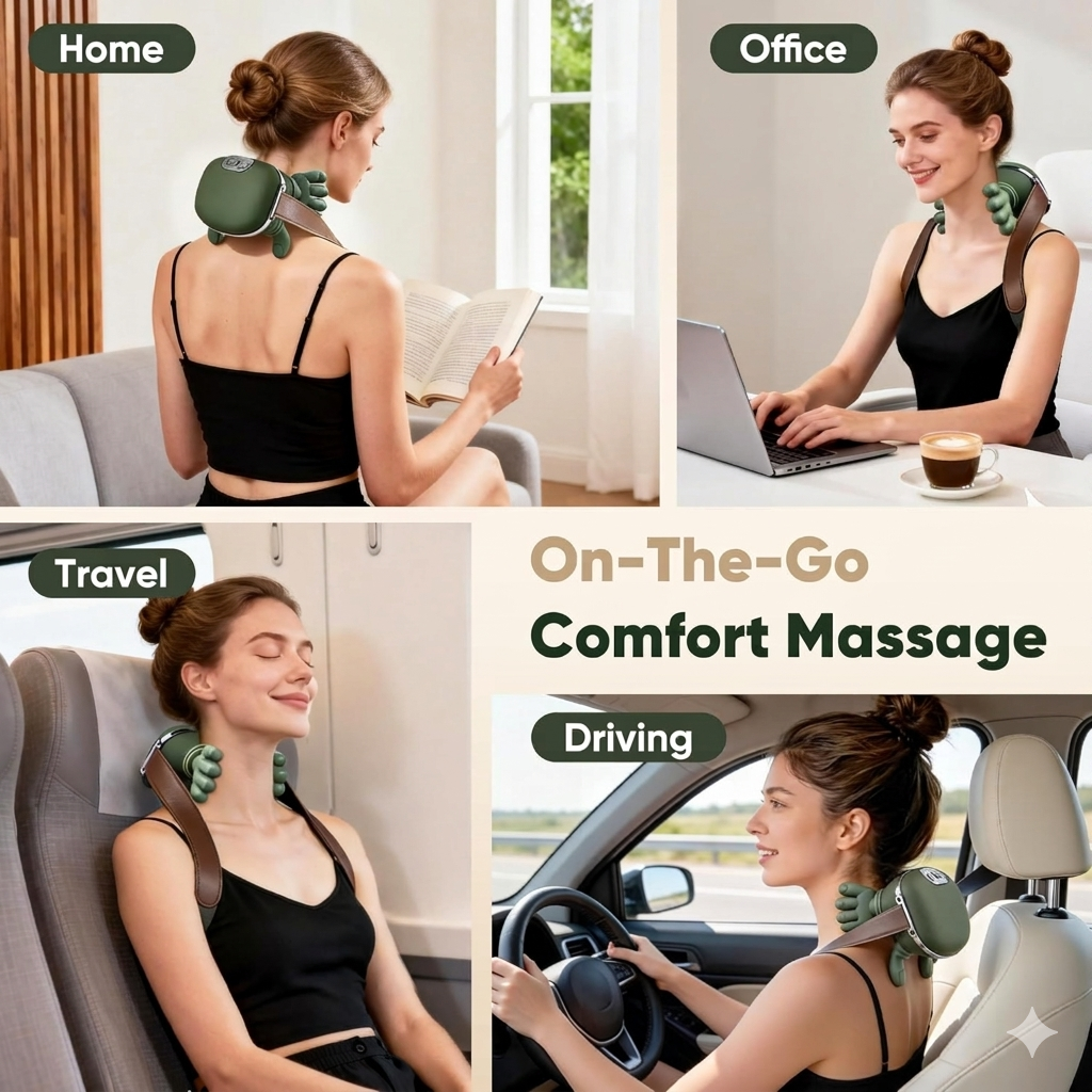 Human-Hand Grasping Neck & Shoulder Massager